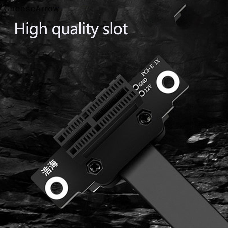 Cabo De Extensão Do Adaptador De Fita Extensor CC PCI-E 1X Placa De Ranhura Riser BR