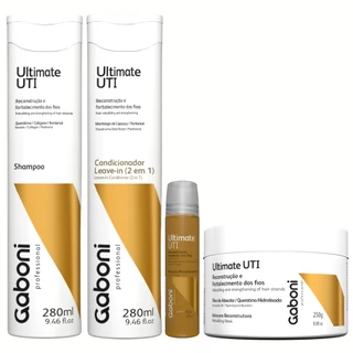 Kit Reconstrução Capilar Imediata (4 Produtos) Ultimate UTI Gaboni Professional