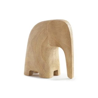 ESCULTURA DECORAÇÃO ESTATUETA ELEFANTE RESINA MARFIM 16CM