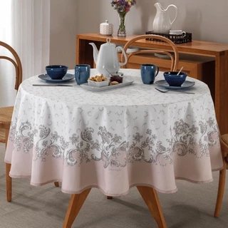 Toalha de Mesa Dohler Clean Renova Estampado Digital 1,80m Diâmetro Redonda