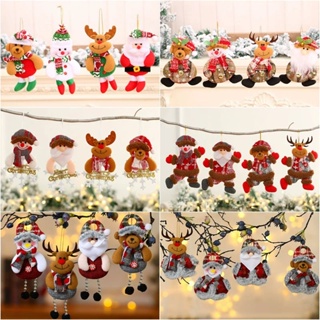 2024 Novo Pingente Decorativo De Natal Dançando Velho Homem De Neve Boneca De Tecido De Urso De Veado Para Decoração Do Lar Presente Aniversário Abençoa A Ano