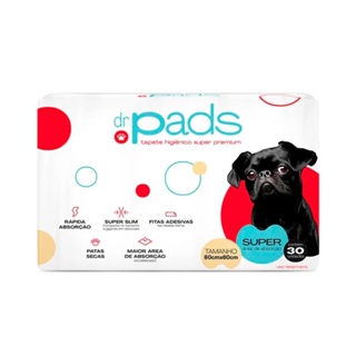 Tapete Higiênico Para Cães Dr Pads 60x60 30 unidades
