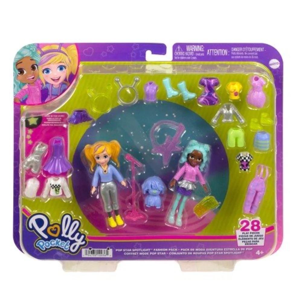 Conjunto Polly Pocket Roupas de Pop Star Spotlight Mattel | Shopee Brasil
