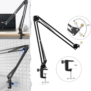 Suporte Braço Articulado Mesa para Microfone Fifine K669 Bm63 Rgb A6 A7 A8 T732 T683
