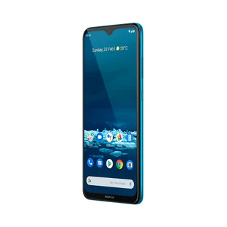 Smartphone Nokia 5,3 128GB + 4GB RAM, Tela 6,55 Pol, HD Câm Quádrupla Com IA, Dual SIM, Verde Ciano - NK009