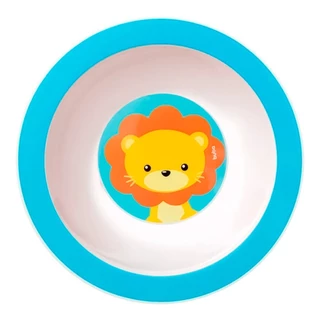 Pratinho Infantil Bowl Animal Leão 350ml Resistente Para Micro-ondas Ou Freezer Fácil De Limpar Buba