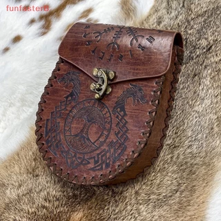 [FunfasterB] Bolsa Medieval Vintage Money Pouch Bag Saco De Dinheiro Couro [Novo]