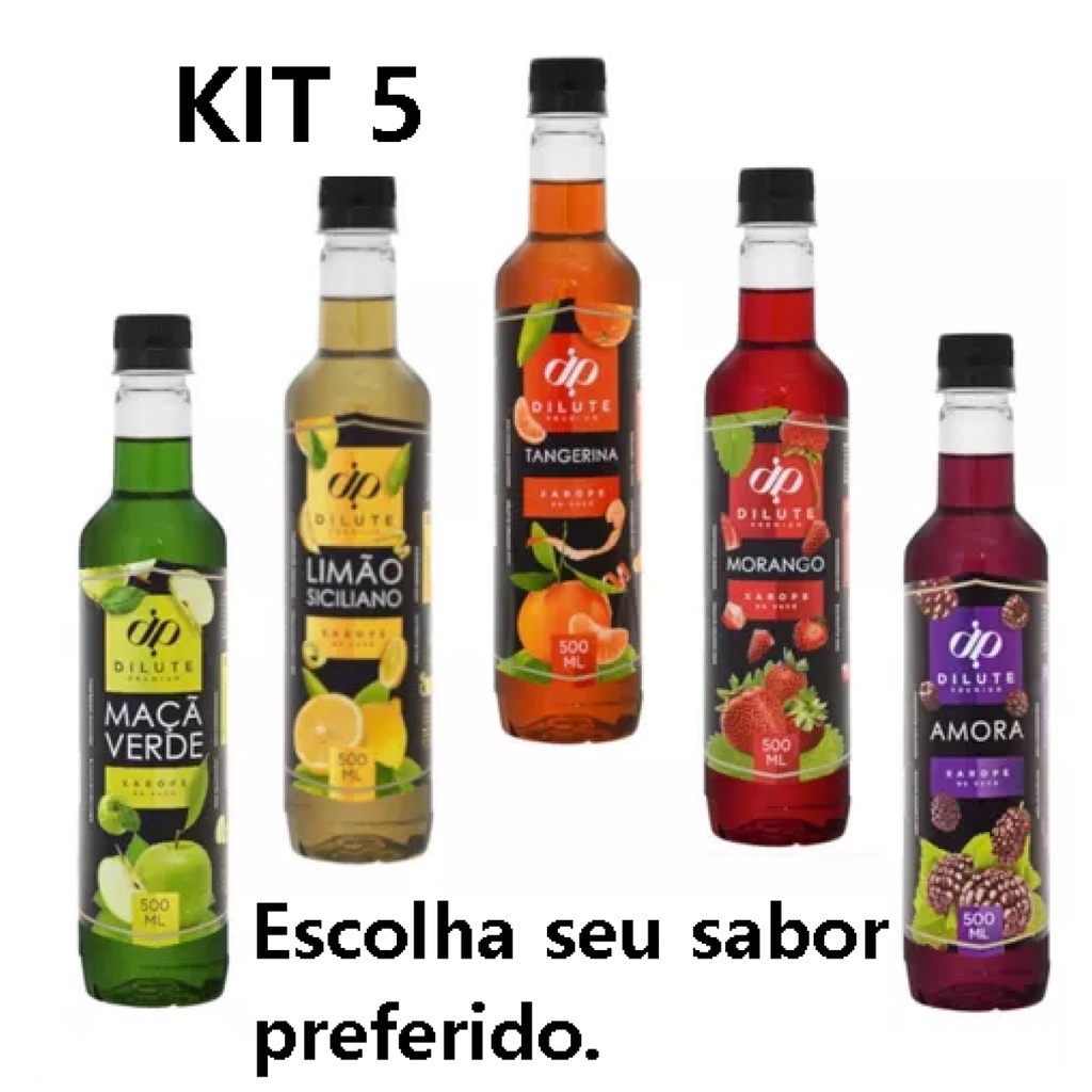 Kit 5 Xaropes Dilute para Drink Soda Italiana Gin Escolha Shopee Brasil