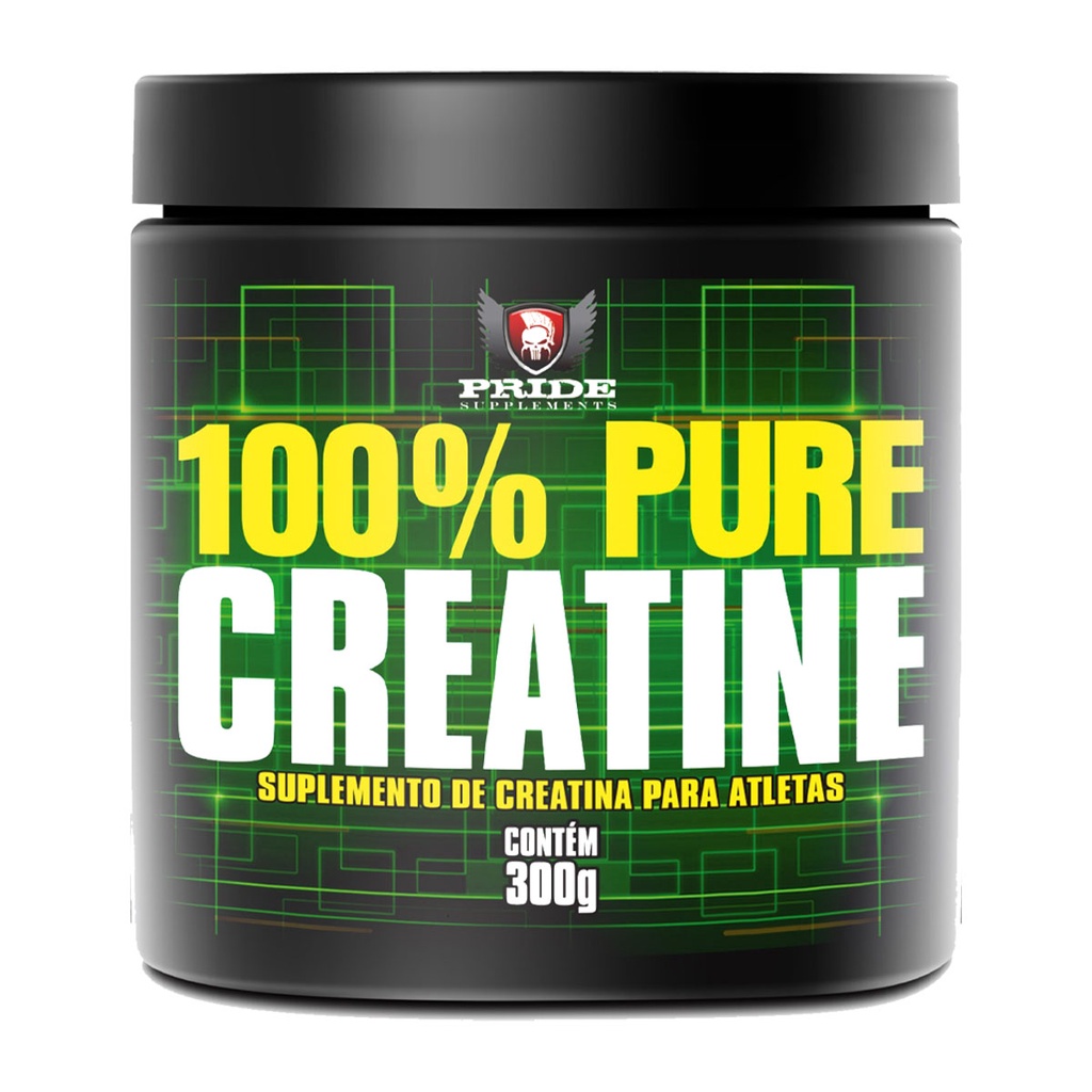 Creatina 100% Pura 300g Monohidratada Pote - Pride