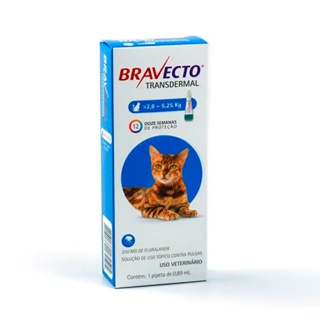 Antipulgas MSD Bravecto Transdermal para Gatos de 2,8 a 6,25kg (250mg)