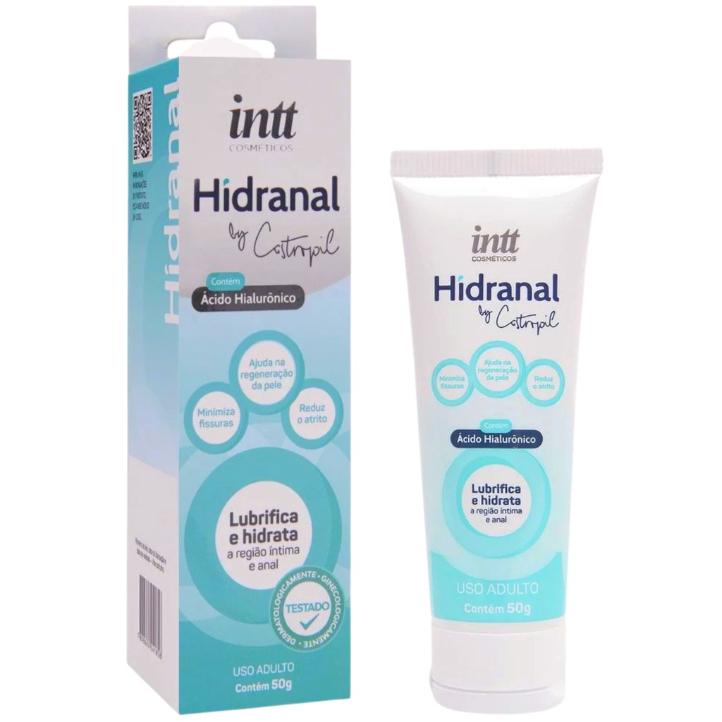 Hidranal Gel Lubrificante Intimo Com Ácido Hialurônico Uso Unissex 50G- INTT Kit Sex Shop dia dos Namorados