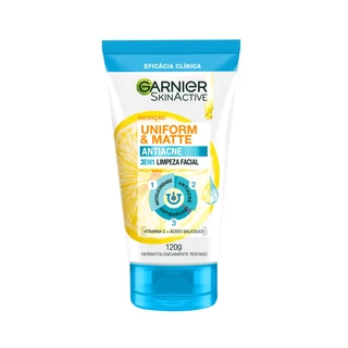 Sabonete Facial 3 em 1 GARNIER Uniform & Matte Antiacne,120g