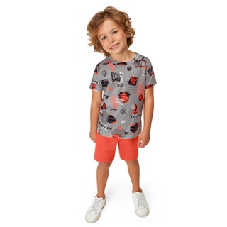 Conjunto Camiseta e Bermuda Infantil Menino Marisol Play