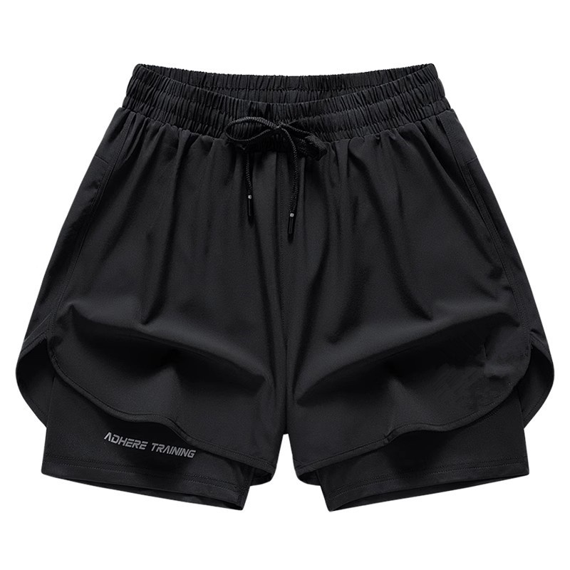 Shorts de Seda Fria Fitness Masculino e Feminino Casais Yoga Verão Shorts de Natação Elástico de Secagem Rápida Calças Esportivas Anti @-