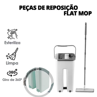 PEÇAS DE REPOSIÇÃO PARA MOP FLAT BALDE temos Base pá esfregão refil balde tampa flat mop cabo extensor 30cm/35cm/40cm