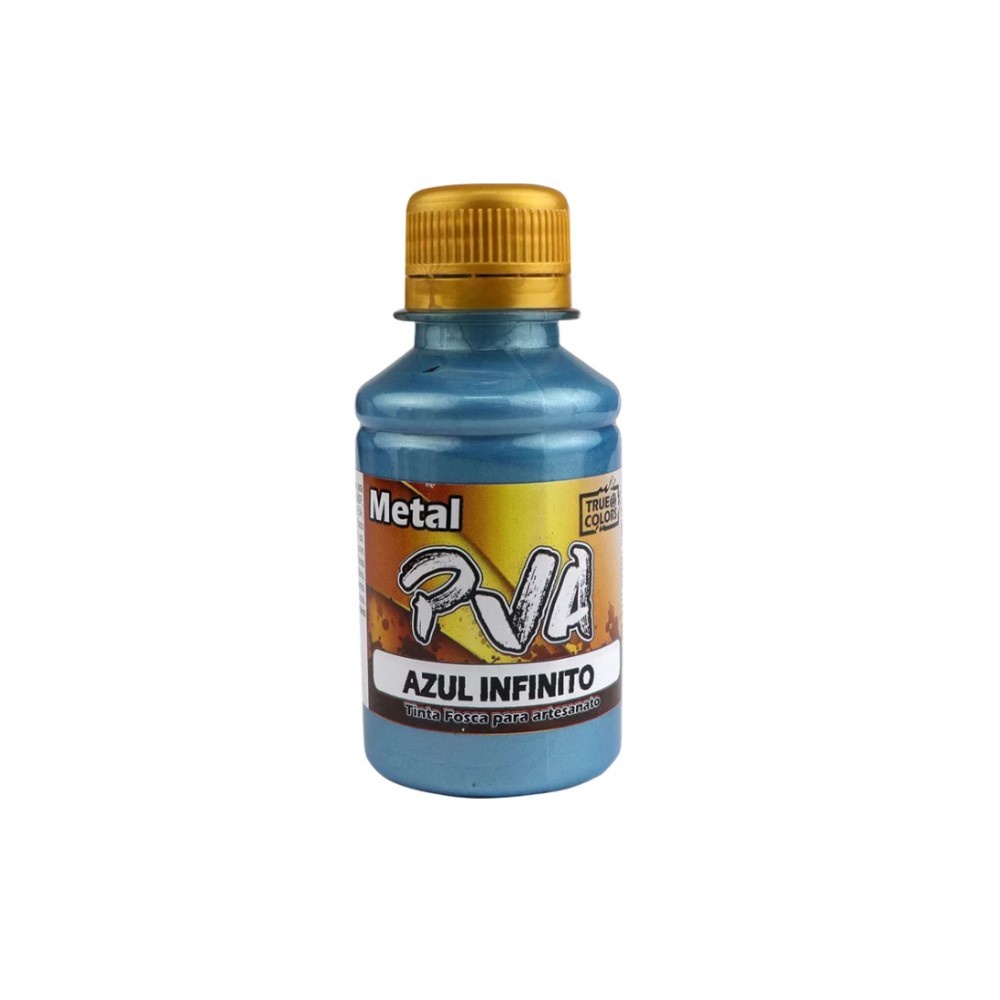 Tinta Pva Metal 100ml 17986 - Azul Infinito True Colors | Shopee Brasil