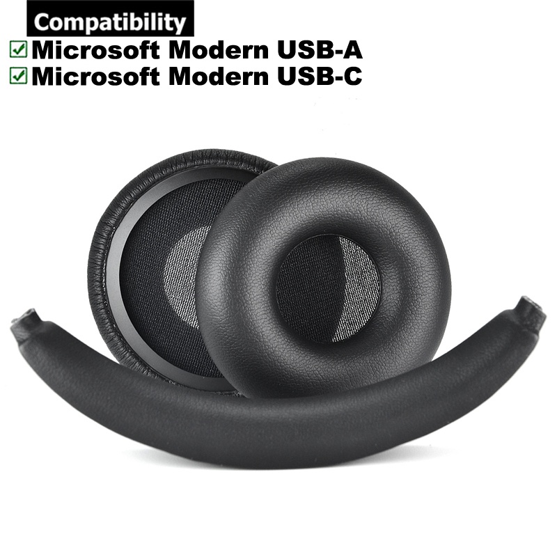 1 Par De Almofadas De Ouvido Para Microsoft Modern Wireless USB-A C Fone  Com Almofada De Esponja