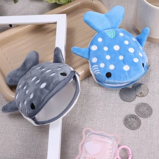 Meninas Com Bolso Zíper Carteira De Durável Infantil De Grande Capacidade Pelúcia Tubarão Porta-Chaves Moedas