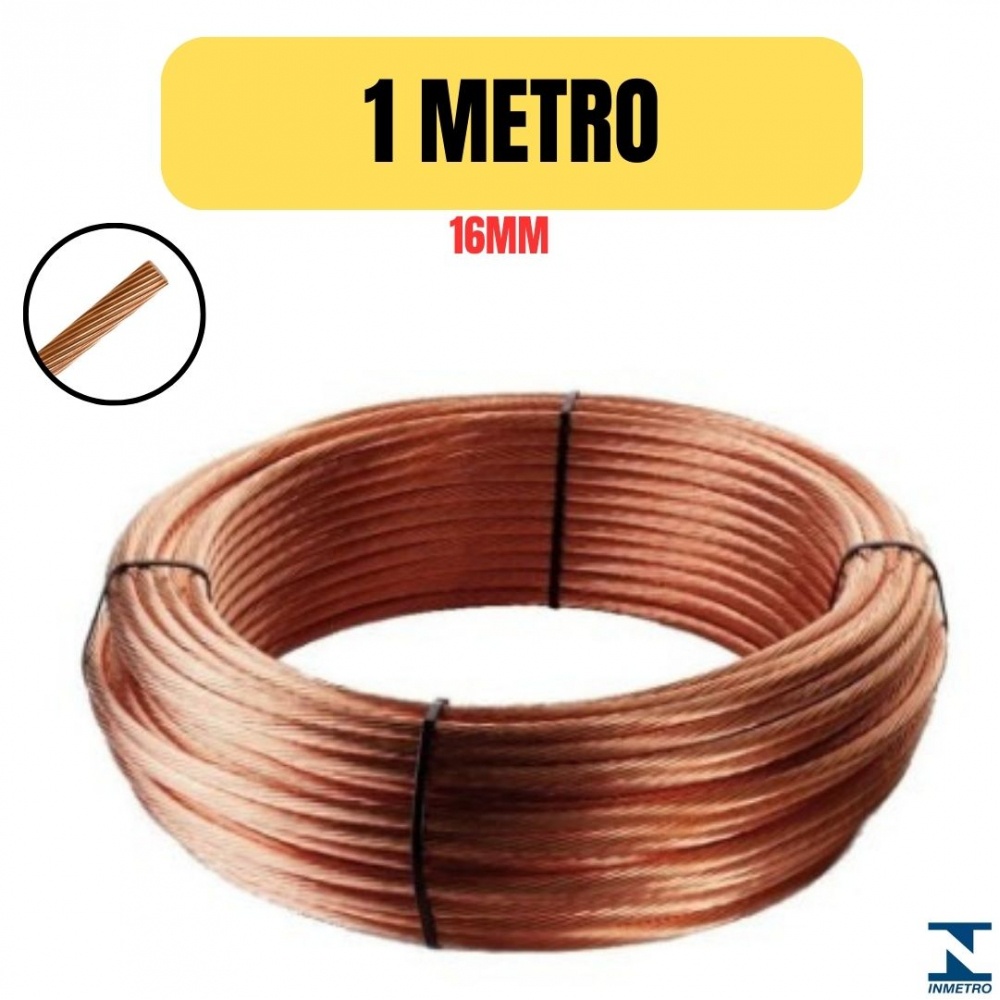 CABO COBREADO NU 16MM PARA ATERRAMETO 1 METRO NORMATIZADO | Shopee Brasil
