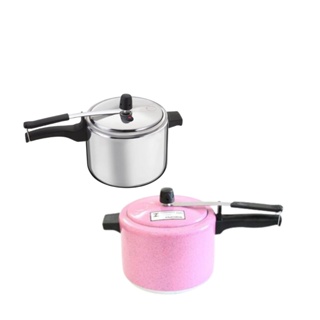 Kit 1 Panela de Pressão 4,5 Litros ROSA + 1 Panela de Pressão 4,5 Litros Polida fechamento INTERNO