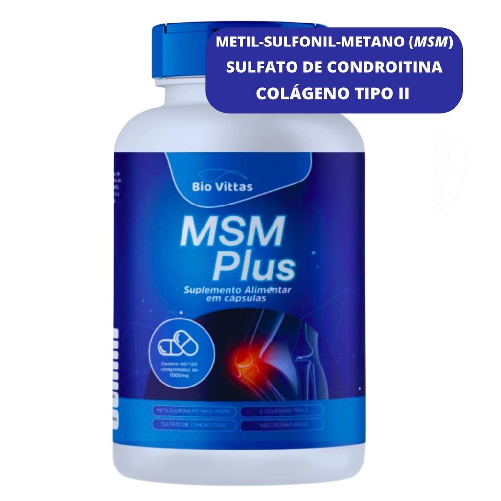MSM Plus c/120 Comprimidos Cápsulas - BioVittas | Shopee Brasil