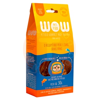 Petisco Natural Wow Pet Food Peixe E Ervas Finas Gatos 30g em Oferta na Shopee