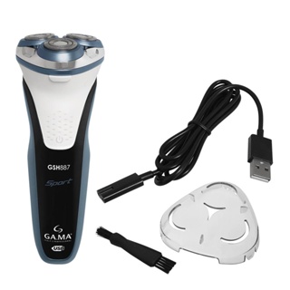 Barbeador 3 lâminas gsh887 sport w&d usb gama italy
