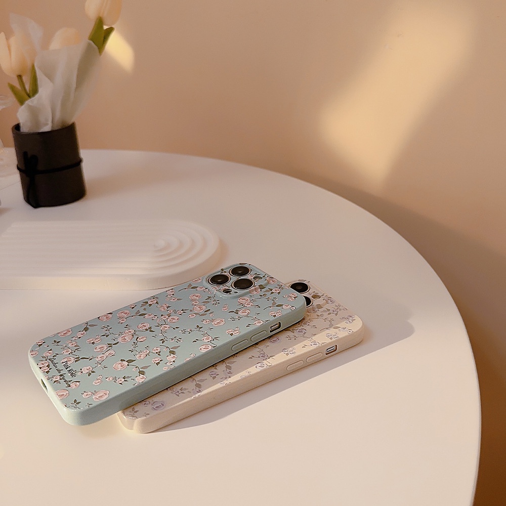 Capa iPhone Vintage floral Concha Macia TPU Silicone Compatível