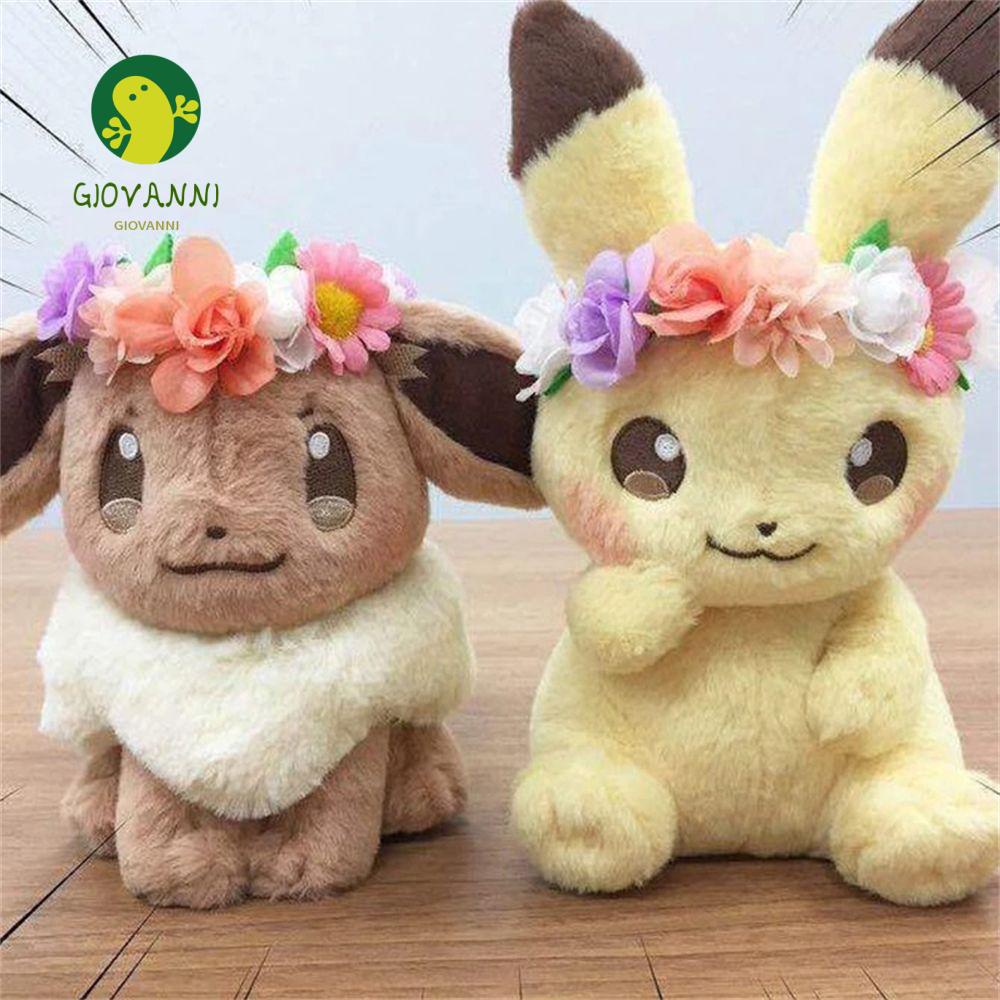 GIOVANNI Pikachu Dos Desenhos Animados Brinquedo Para Crianças Anime Japonês Páscoa Eevee Pokemon Brinquedos De Pelúcia Boneca