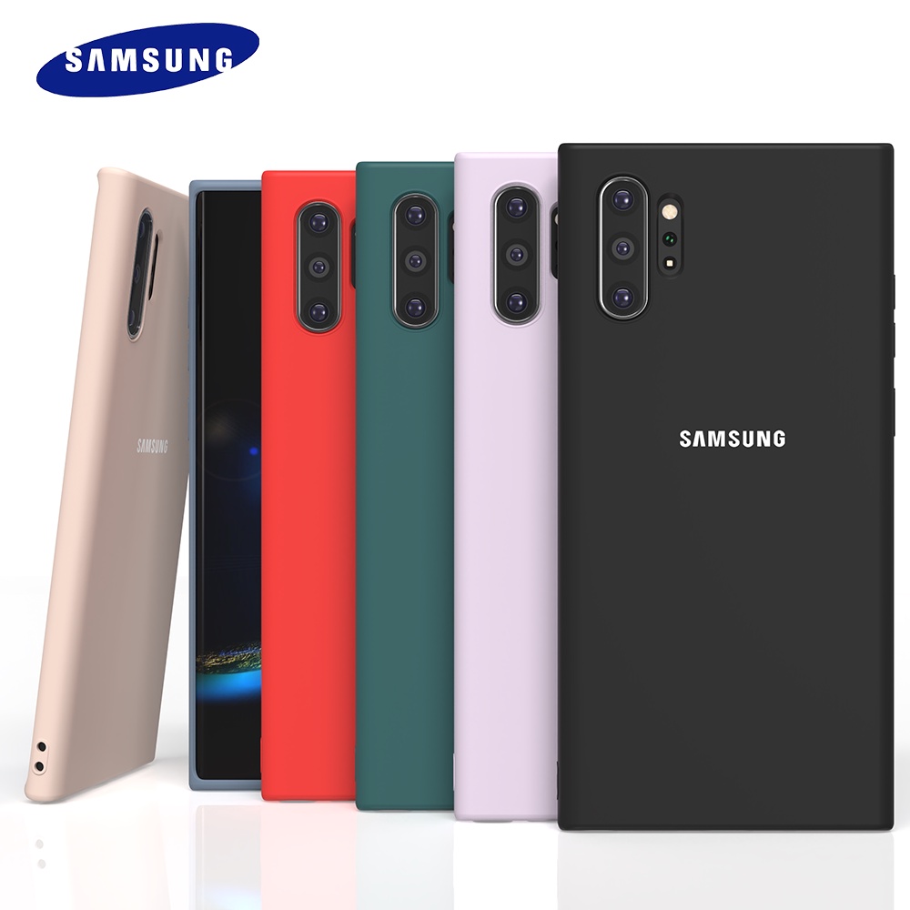 Estojo Para Samsung Galaxy Note 10 Plus Note10 + Pro Capa Protetora De Silicone Líquido Macio Telefone Ultra Fina À Prova De Choque