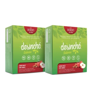 Kit 02 Chás Desinchá Sabores Maçã com Canela