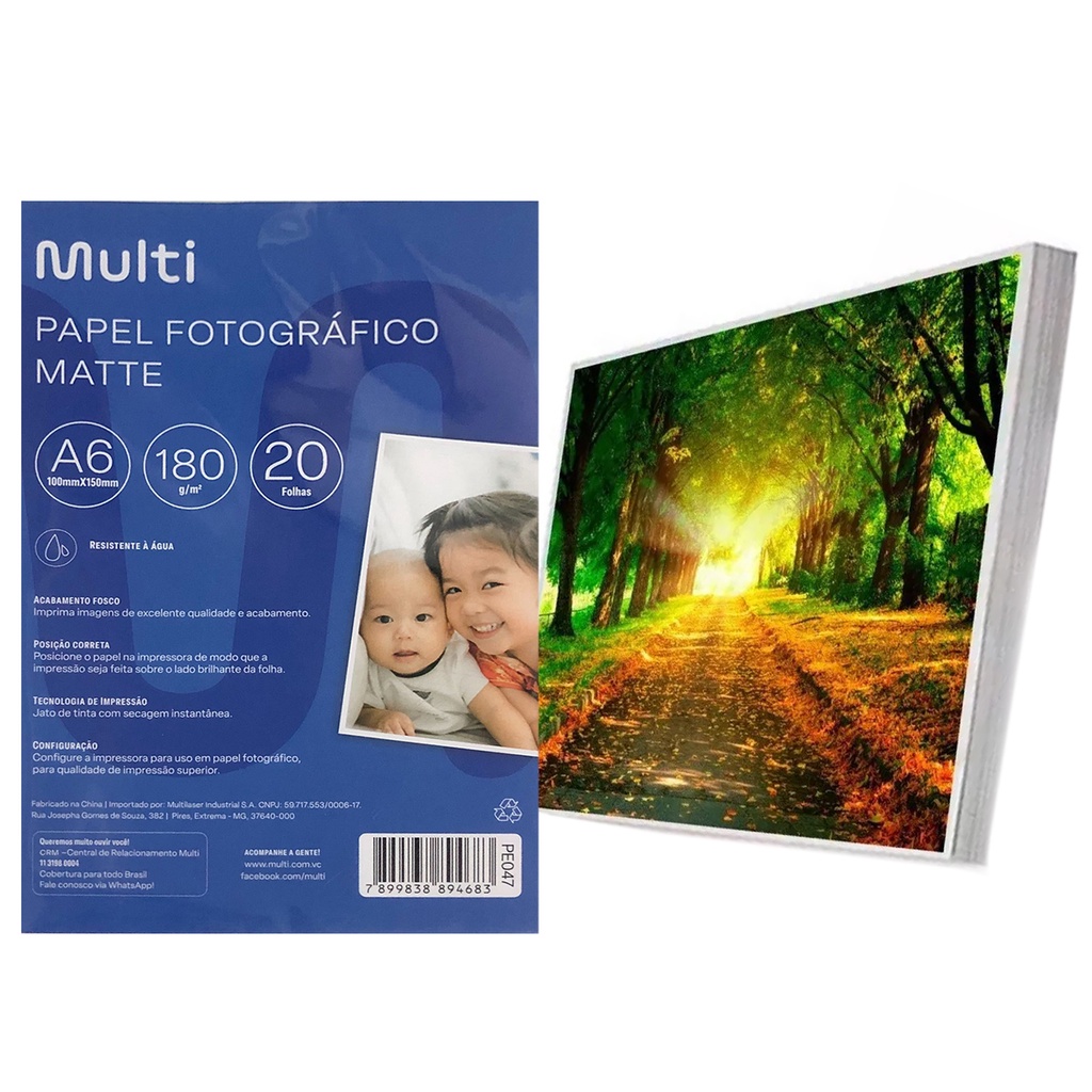 Papel Fotográfico Matte 10x15cm Revelar Foto 180g 20 Folhas Shopee Brasil 1337