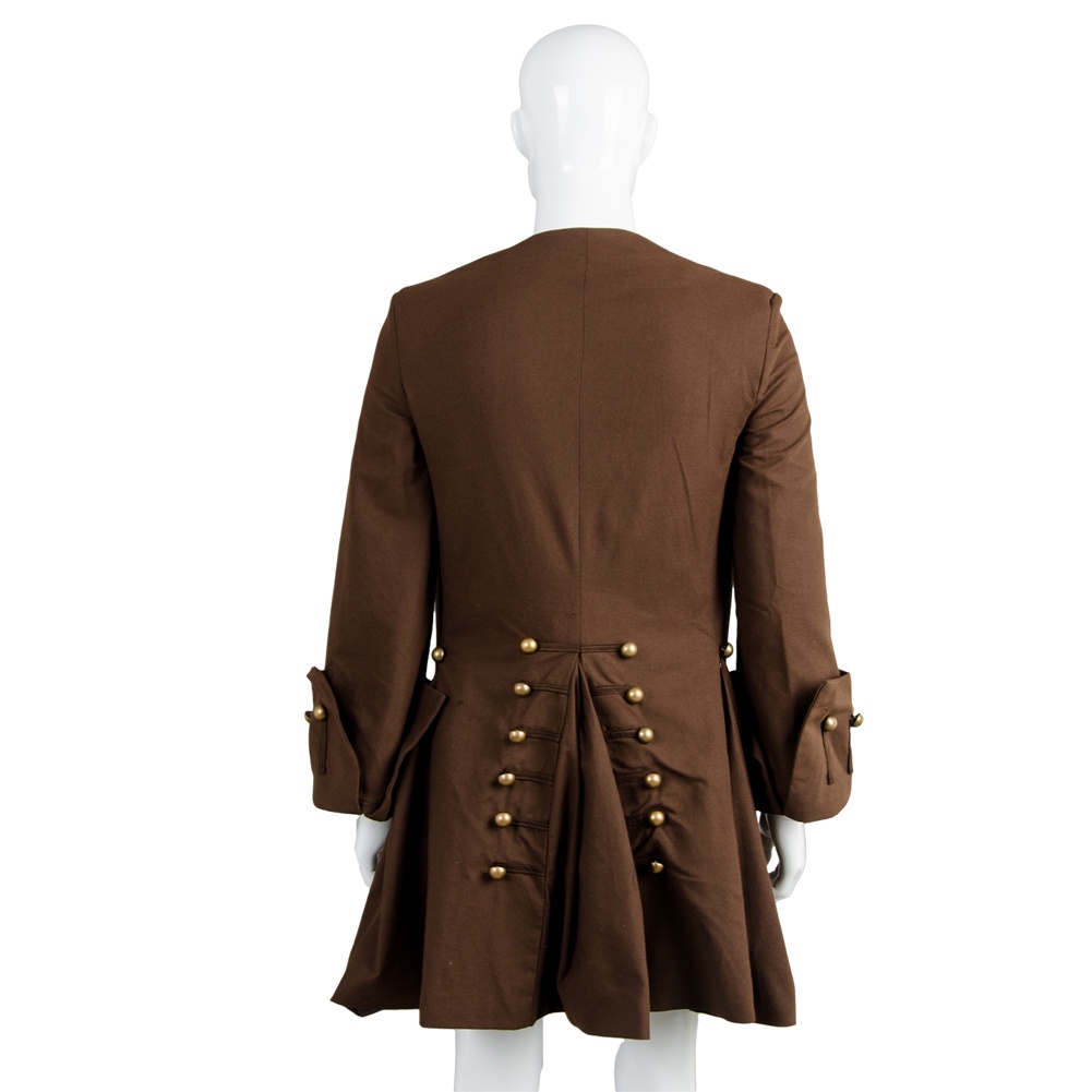 Manteau Jack Sparrow - Veste De Pirate En Lin Et Satin - Costume Exact Pour Déguisement - 11