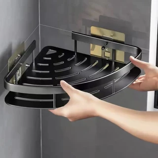 Prateleira Banheiro Porta Shampoo Sabonete Condicionadores E Cosméticos Organizador De Parede De Canto De Metal Porta Tempero Acessórios Para Banheiro E Cozinha (Não Há Necessidade De Furar A Sua Parede)