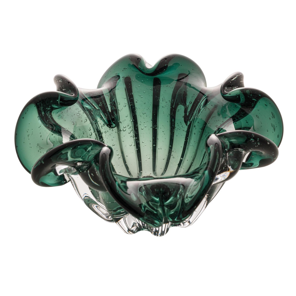 Centro de Mesa de Vidro Italy Verde Esmeralda 21x10cm