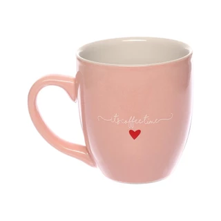 Caneca de Cerâmica Multiuso Estampa Coração Rosa 300 ML CANC087/RS Western