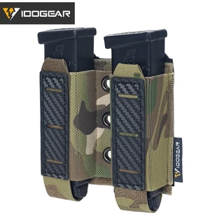 IDOGEAR Bolsa Tática Dupla Mag Pouch For 9mm Magazine MOLLE Open Top Quick Draw Leve 3590