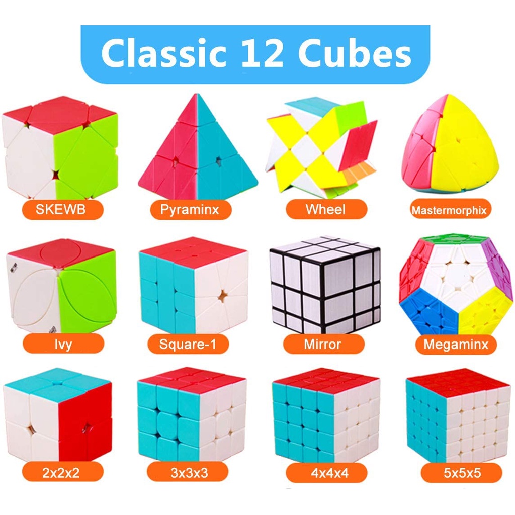 Cubo Mágico Profissional - Rubix Pirâmide Square-1 Skewb Pandora