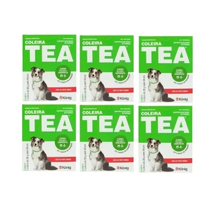 Kit 6 Coleira Tea Konig Média 44cm AntiPulgas e Carrapatos