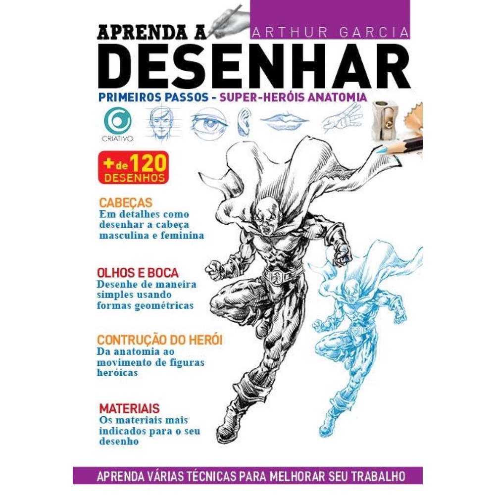 Aprenda a Desenhar - Primeiros Passos SUPER HERÓIS ANATOMIA | Shopee Brasil