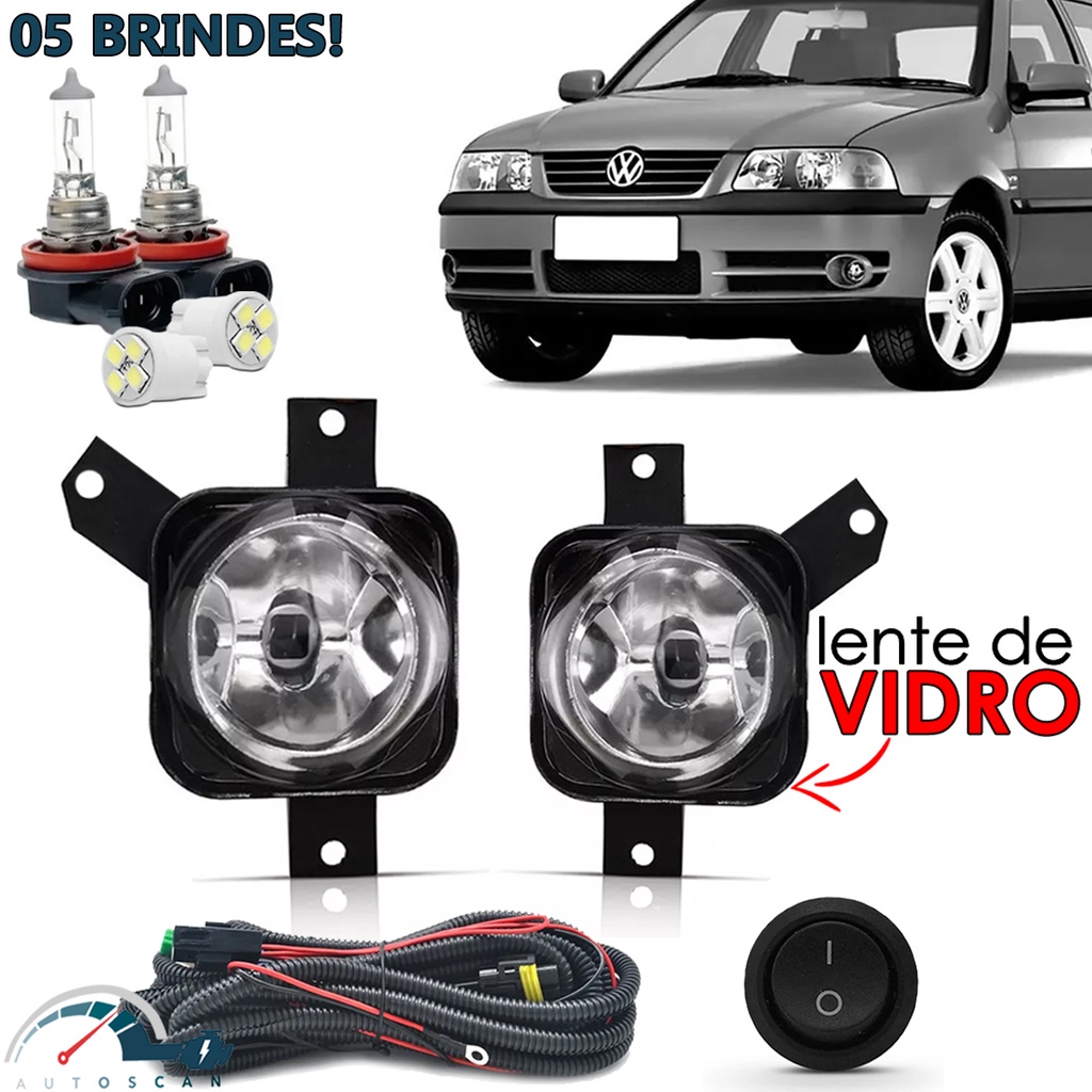 Kit Farol De Milha Neblina Gol Parati G S Moldura Bot O Alternativo L Mpada