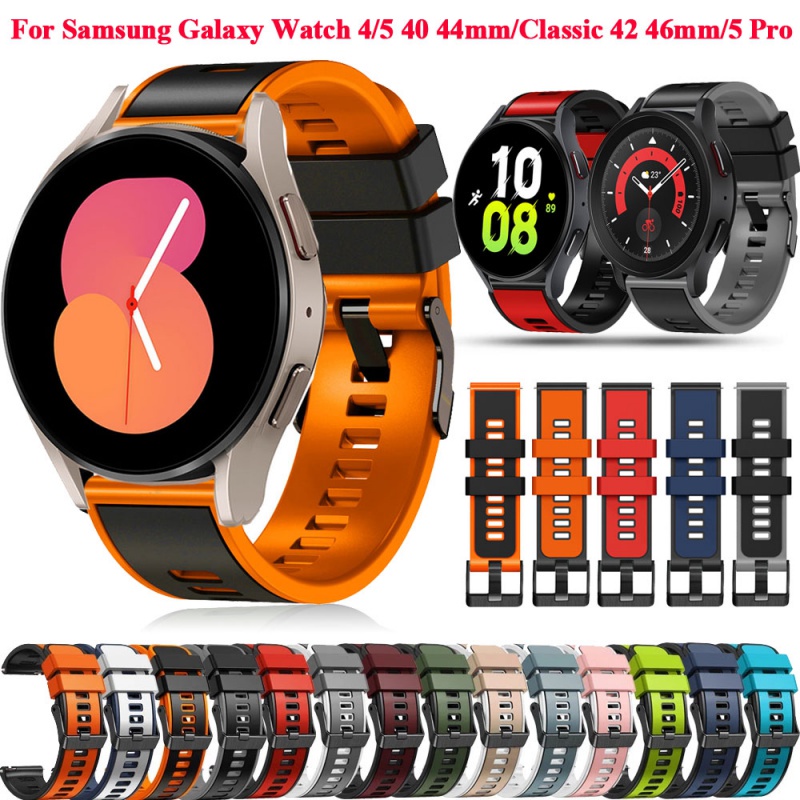 20mmSilicone Correia De Pulso Para Samsung Galaxy Watch 5 Pro 45mm