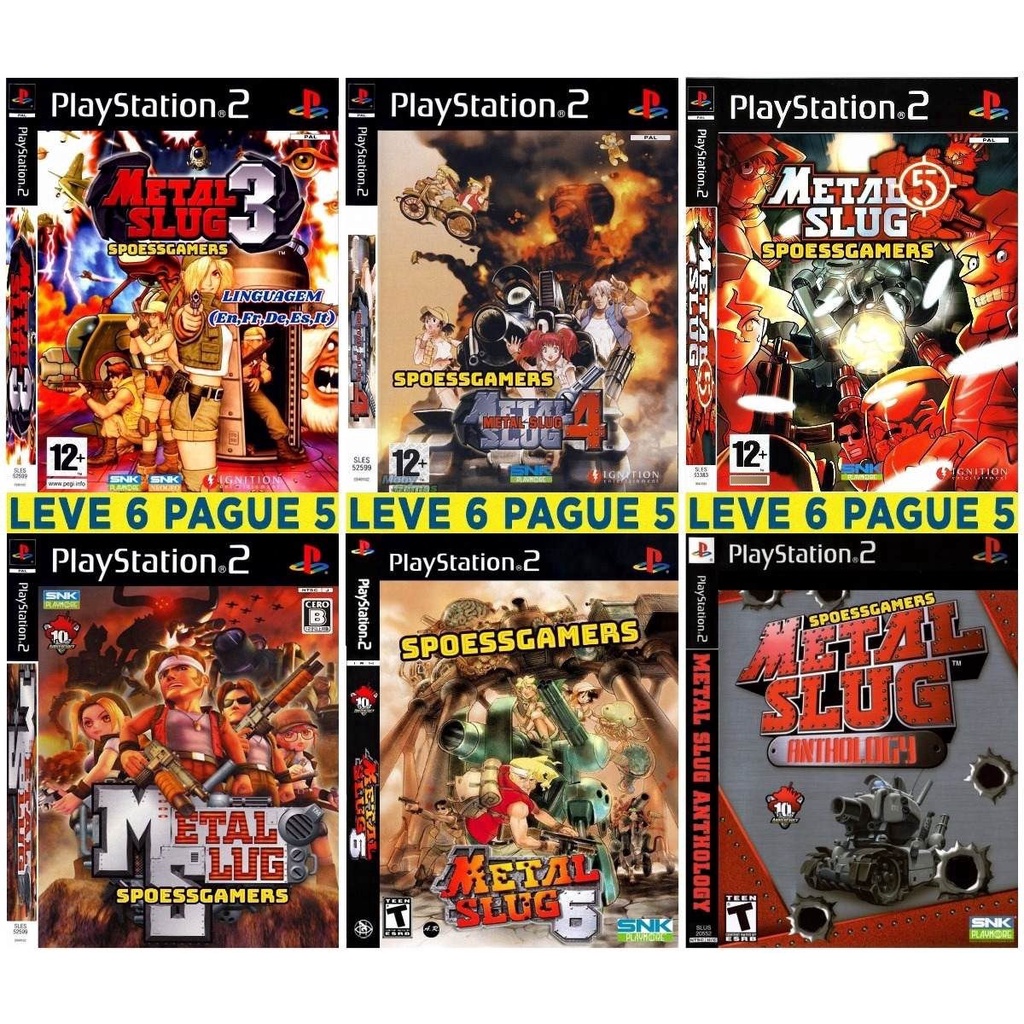 Metal Slug Collection (6 Jogos) Ps2 Desbloqueado Patch | Shopee Brasil