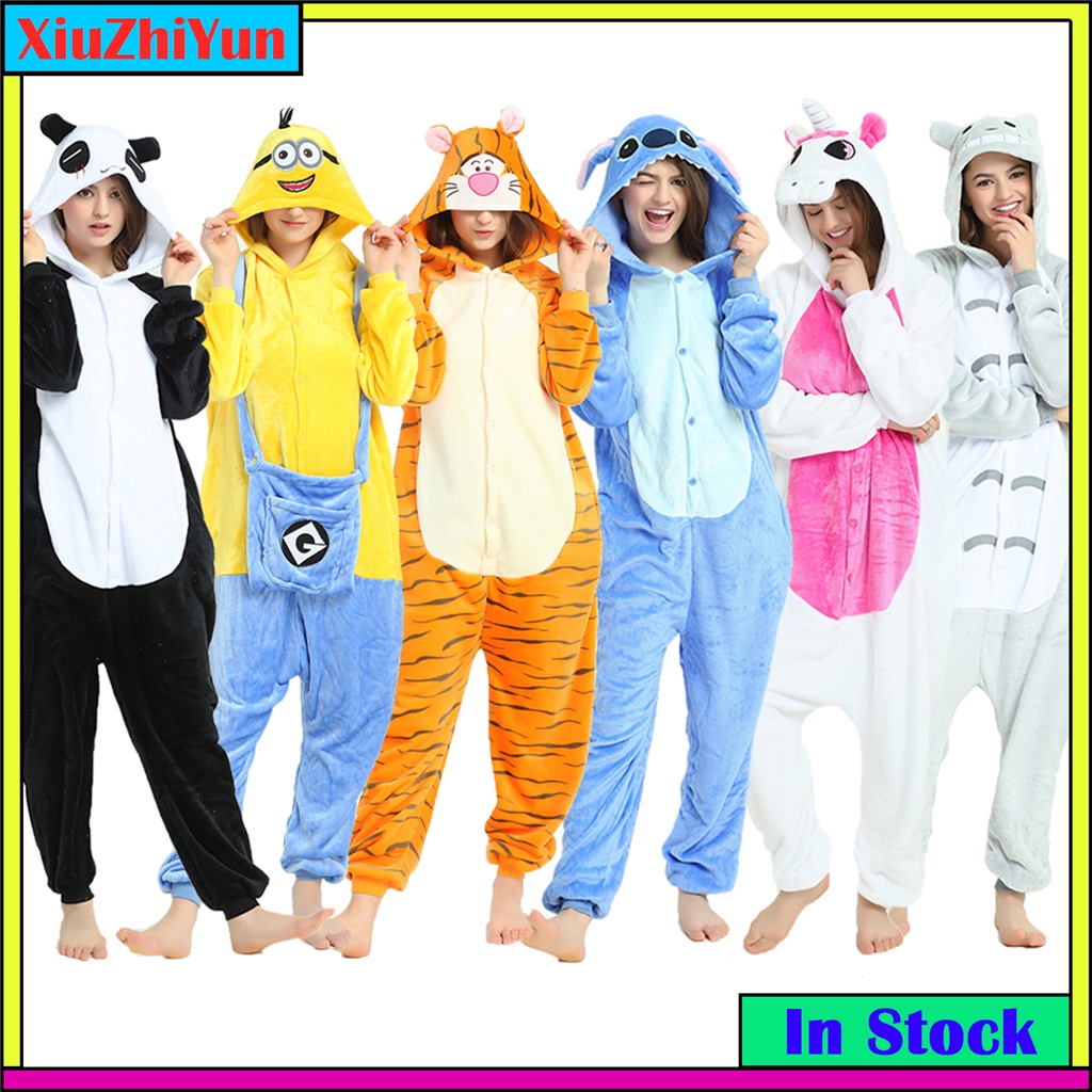 Kigurumi Stitch Pikachu Totoro Rã Panda Anime Cosplay Fantasias De Animais  Pijamas - Escorrega o Preço