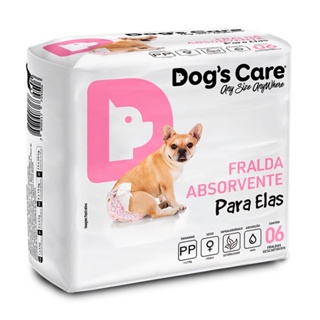 Fralda Higiênica PP Para Fêmeas Dog´s Care C/6 Unidades