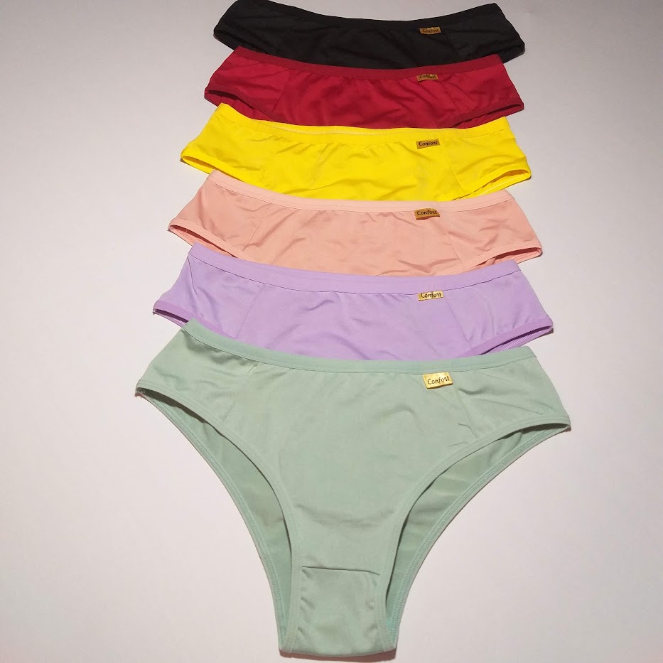 kit c/5 Calcinha Lingerie Tangão Conforto Microfibra