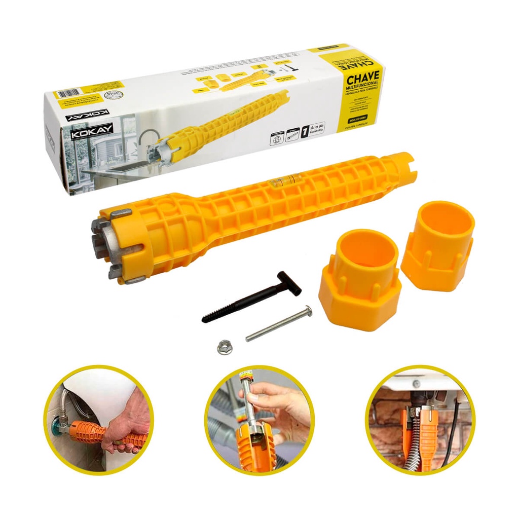 Torneira e Pia 8 Em 1 Multifuncional Ferramenta De Chave De Instalação