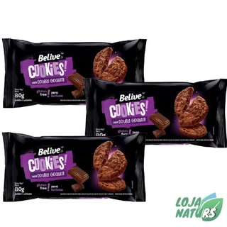 KIT 3 Unidades Cookies Sem Glúten Sem Lactose 80g - Belive