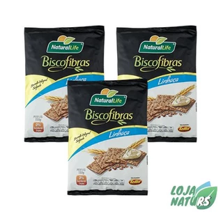 KIT 3 Unidades Snack Biscofibras Integral 150g - Natural Life