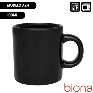 Caneca Cafezinho AZ4 100ml Preto Biona Oxford